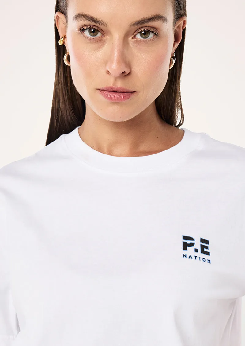 HEADS UP 2.0 TEE IN WHITE sold by P.E Nation product image thumbnail 3