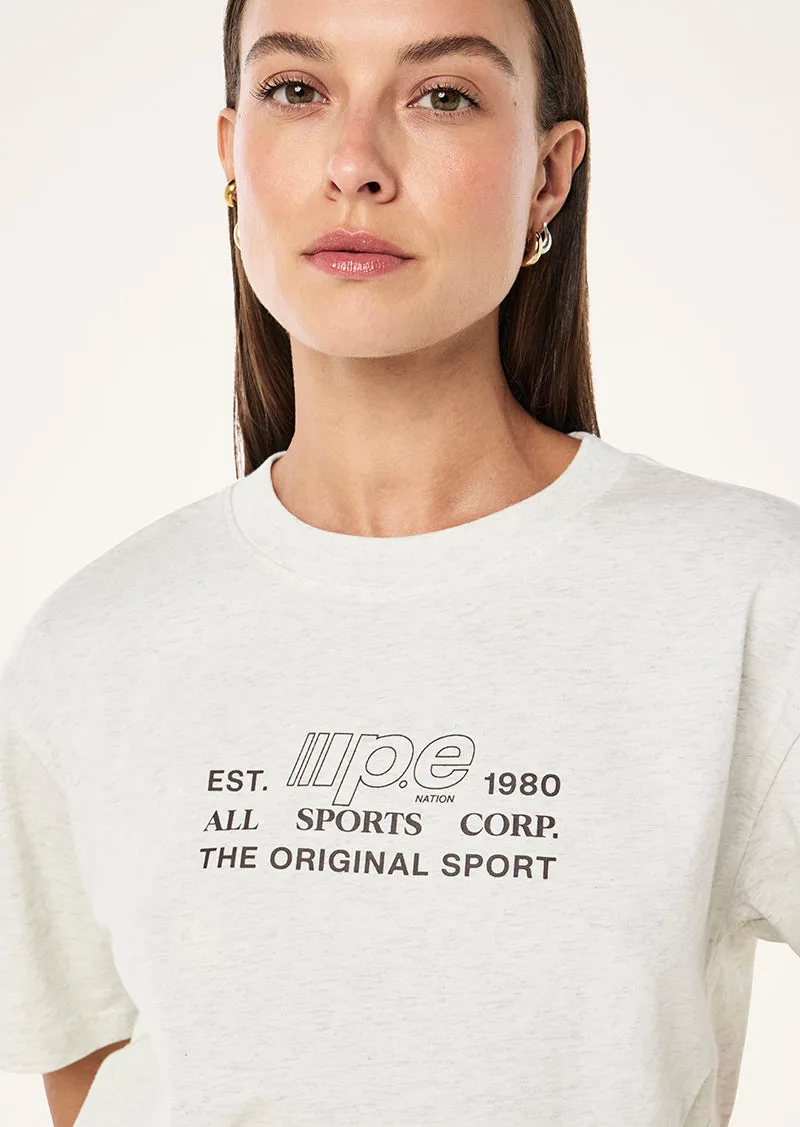 GLIDE RELAXED TEE IN SNOW MARLE sold by P.E Nation product image thumbnail 2