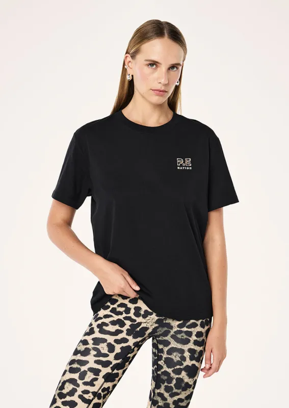 HEADS UP 2.0 TEE IN BLACK & LEOPARD made by P.E Nation