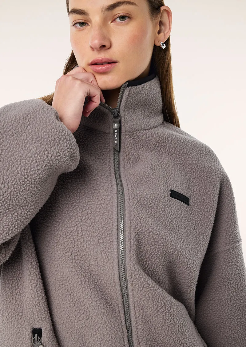 ROTATE SHERPA JACKET IN DARK SILVER sold by P.E Nation product image thumbnail 2