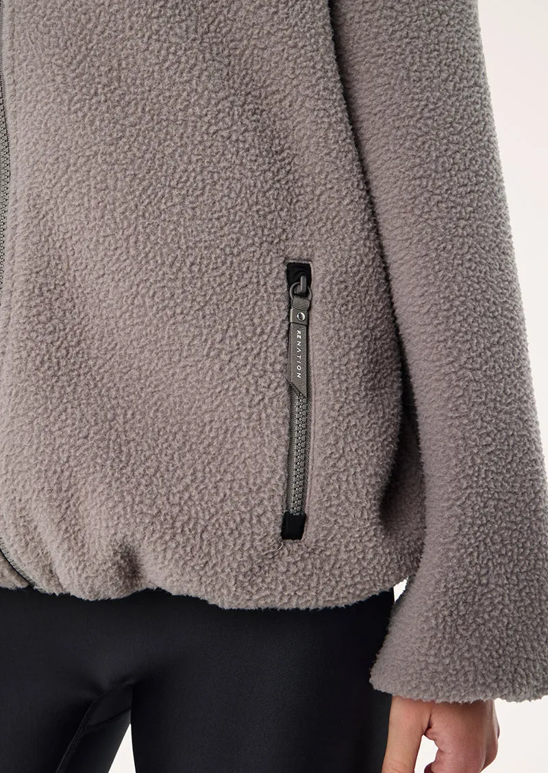 ROTATE SHERPA JACKET IN DARK SILVER sold by P.E Nation product image thumbnail 3
