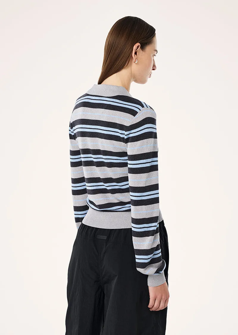 AFTERGLOW KNIT IN SILVER STRIPE sold by P.E Nation product image thumbnail 4