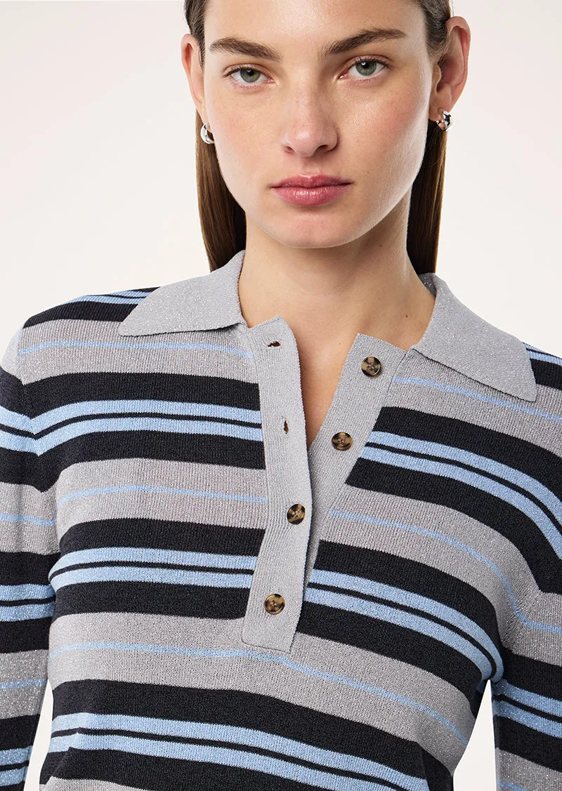 AFTERGLOW KNIT IN SILVER STRIPE sold by P.E Nation product image thumbnail 2