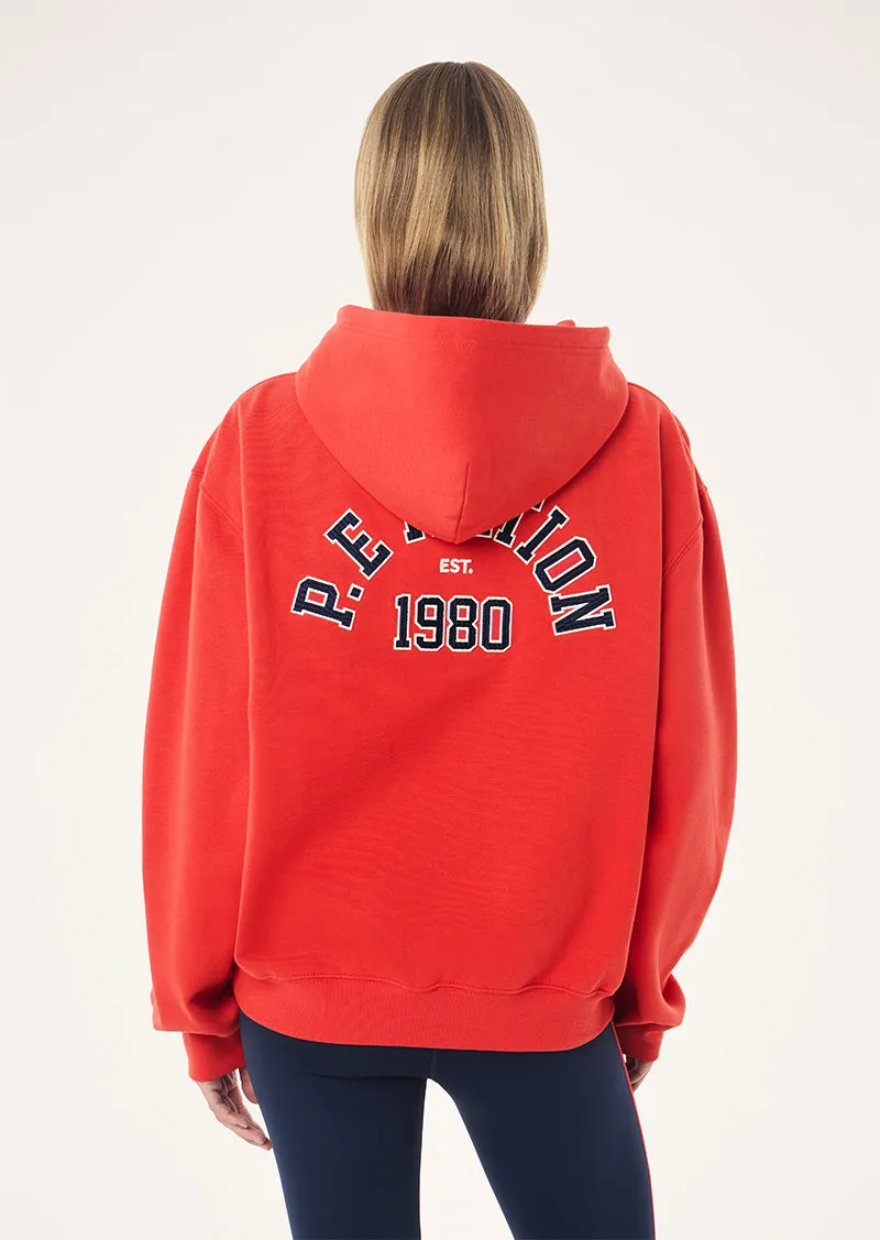 ESTABLISHED HOODIE IN COLLEGE RED sold by P.E Nation product image thumbnail 4