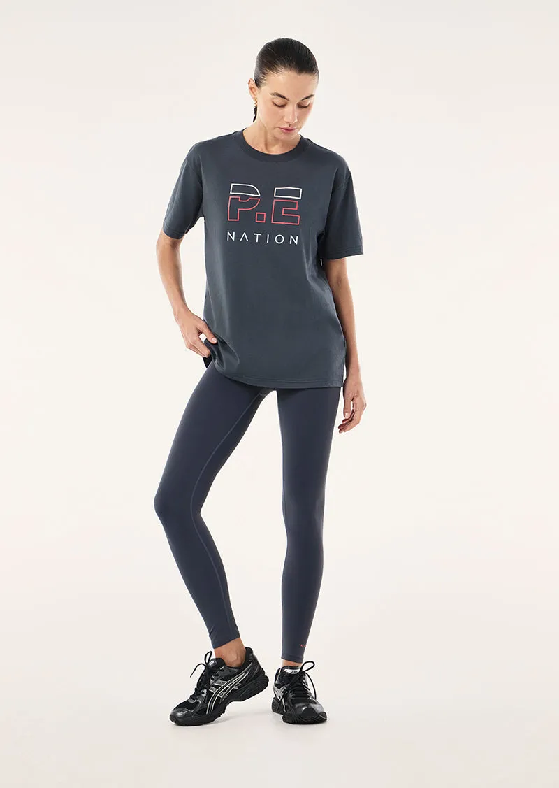 HEADS UP TEE IN MARINE BLUE & STRAWBERRY sold by P.E Nation product image thumbnail 5