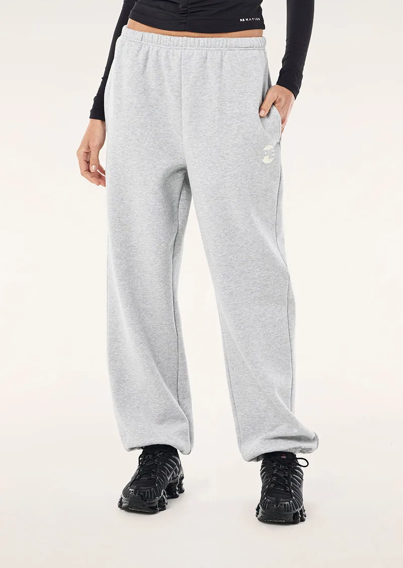 VOLTAGE TRACKPANT IN MID GREY MARLE sold by P.E Nation product image thumbnail 4