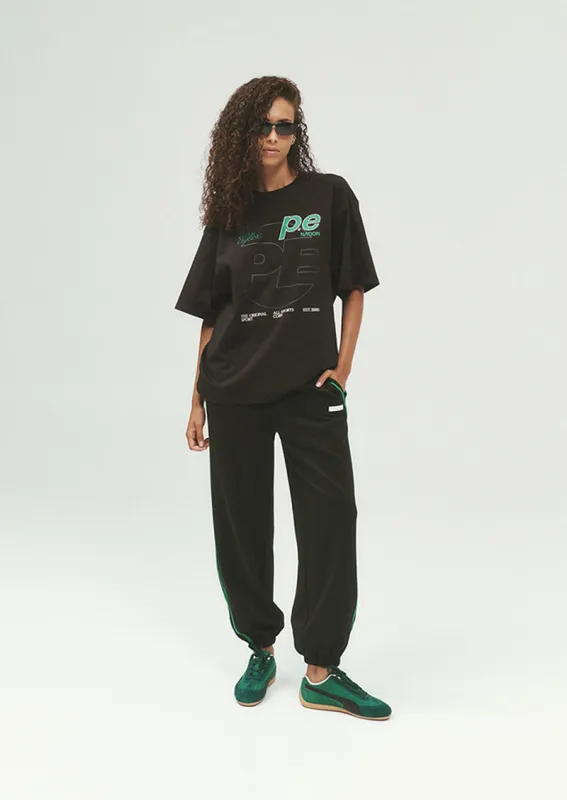 CURRENT OVERSIZED TEE IN BLACK made by P.E Nation