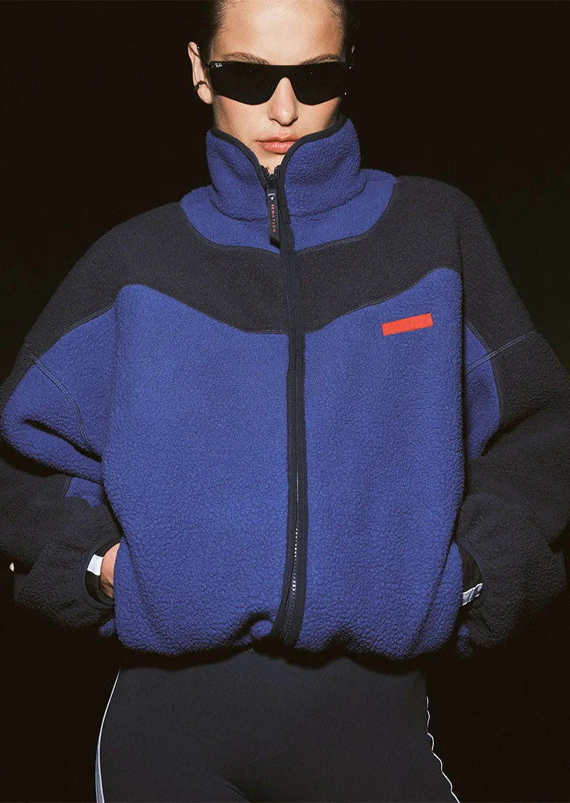 THE DREAM SHERPA JACKET IN DEEP BLUE sold by P.E Nation product image thumbnail 2