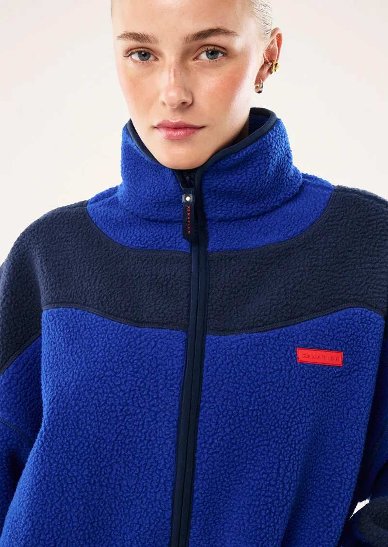 THE DREAM SHERPA JACKET IN DEEP BLUE sold by P.E Nation product image thumbnail 3