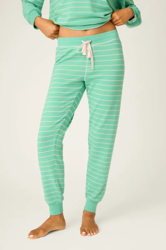 Peace & Pawlidays Stripe Banded Pants made by P.J. Salvage