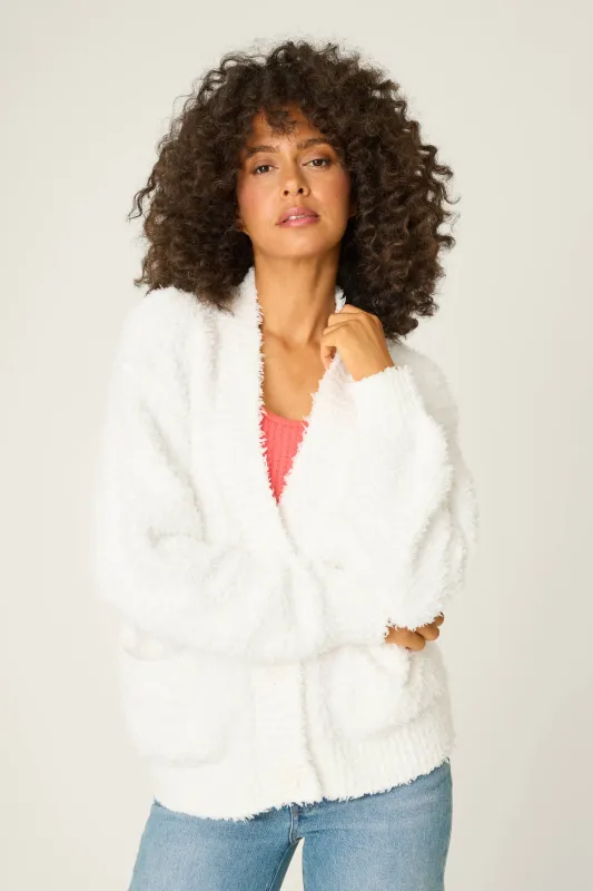 Bundle Up Boucle Ivory Cardigan sold by P.J. Salvage