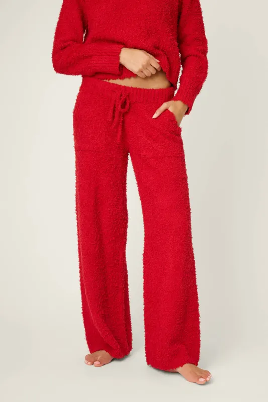 Bundle Up Boucle Red Open Leg Pants sold by P.J. Salvage