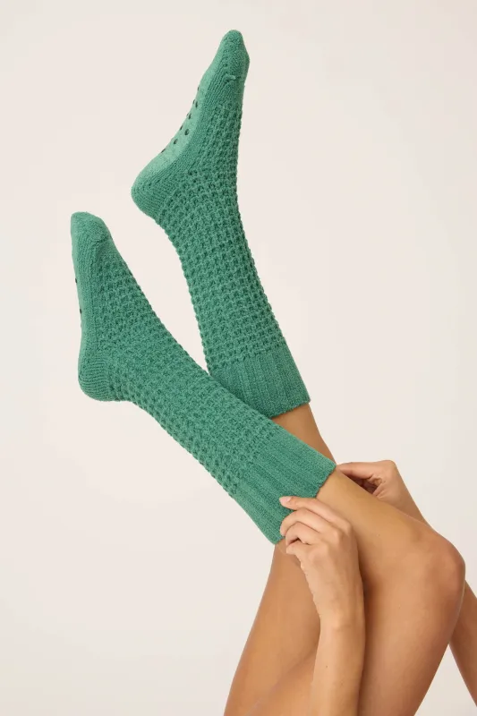Chenille Waffle Crew Socks sold by P.J. Salvage
