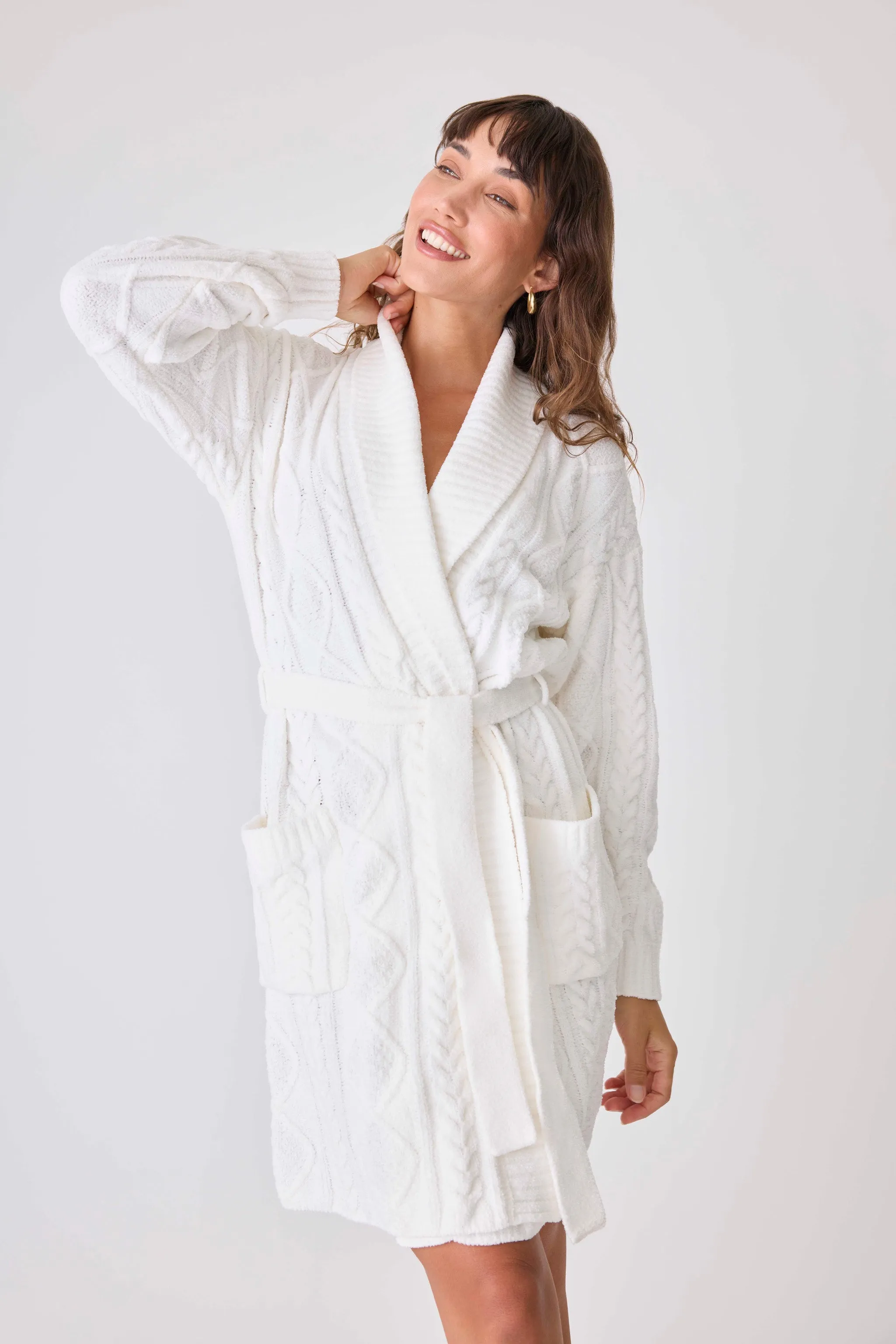 Chenille Cable Knit Shawl Collar Robe sold by P.J. Salvage product image thumbnail 5