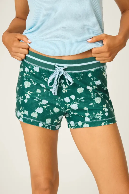 Winter Wonderland Floral Thermal Velour Shorts sold by P.J. Salvage