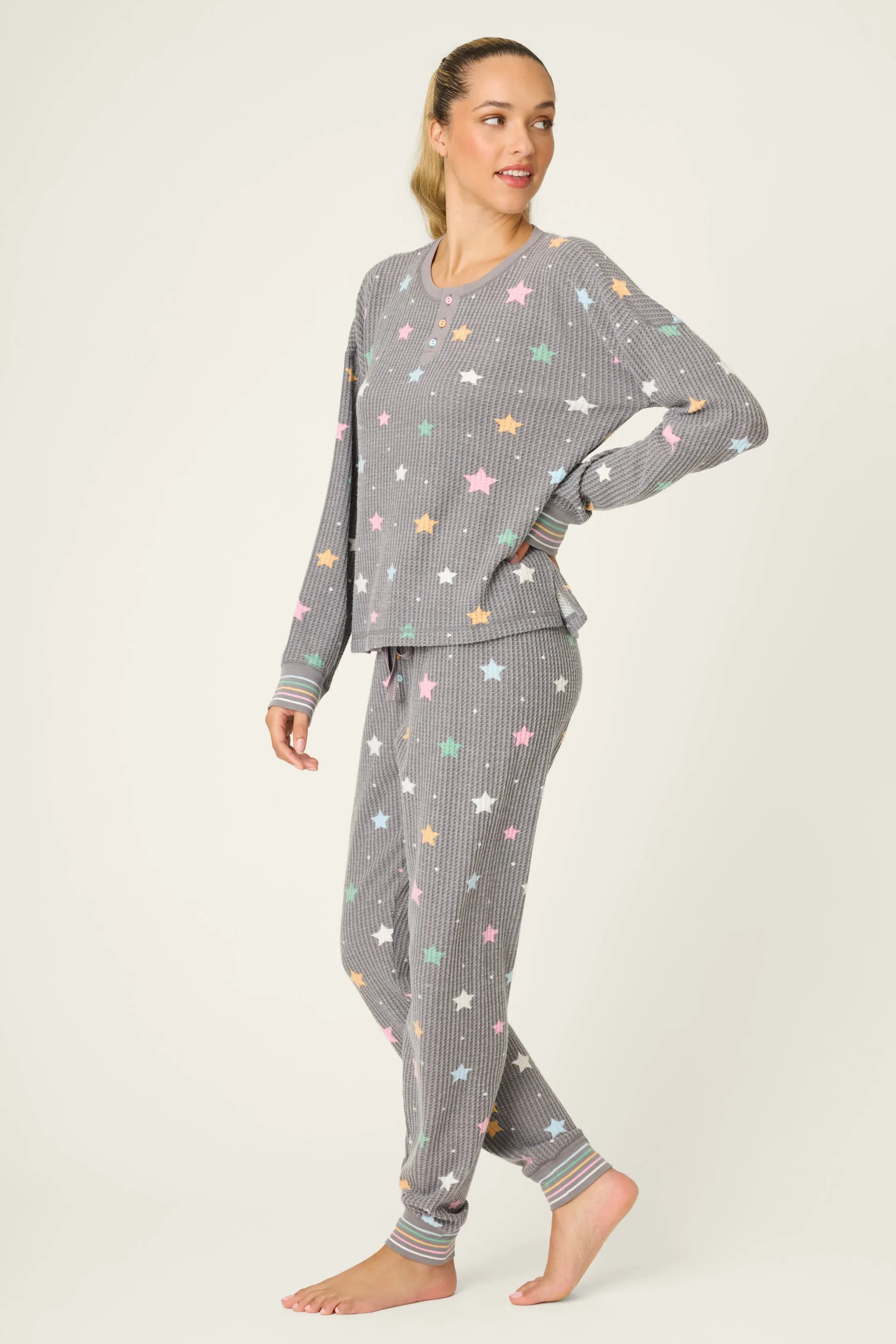 Ski Jammie Classics Starlight Starbright Charcoal PJ Set sold by P.J. Salvage product image thumbnail 3