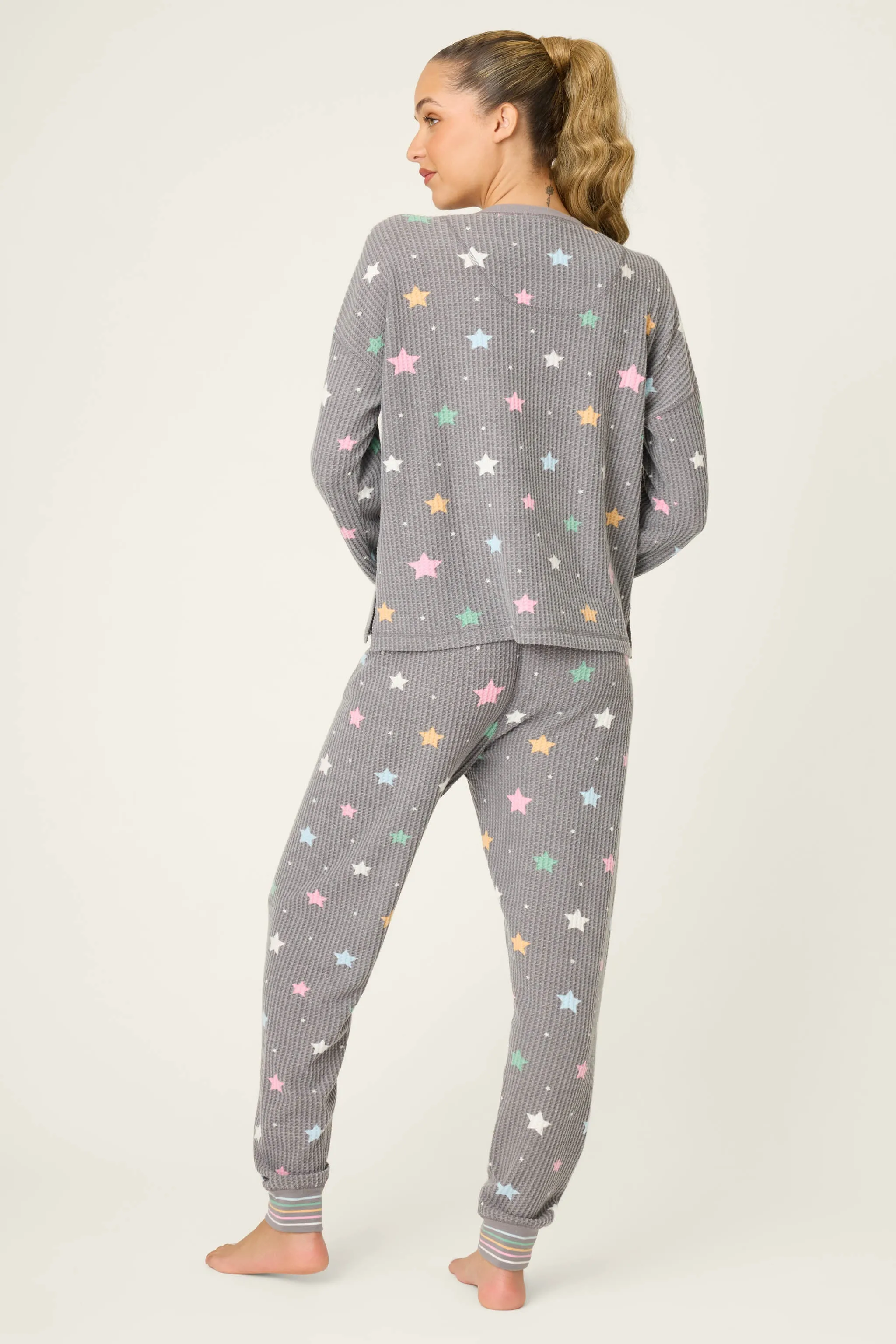 Ski Jammie Classics Starlight Starbright Charcoal PJ Set sold by P.J. Salvage product image thumbnail 4