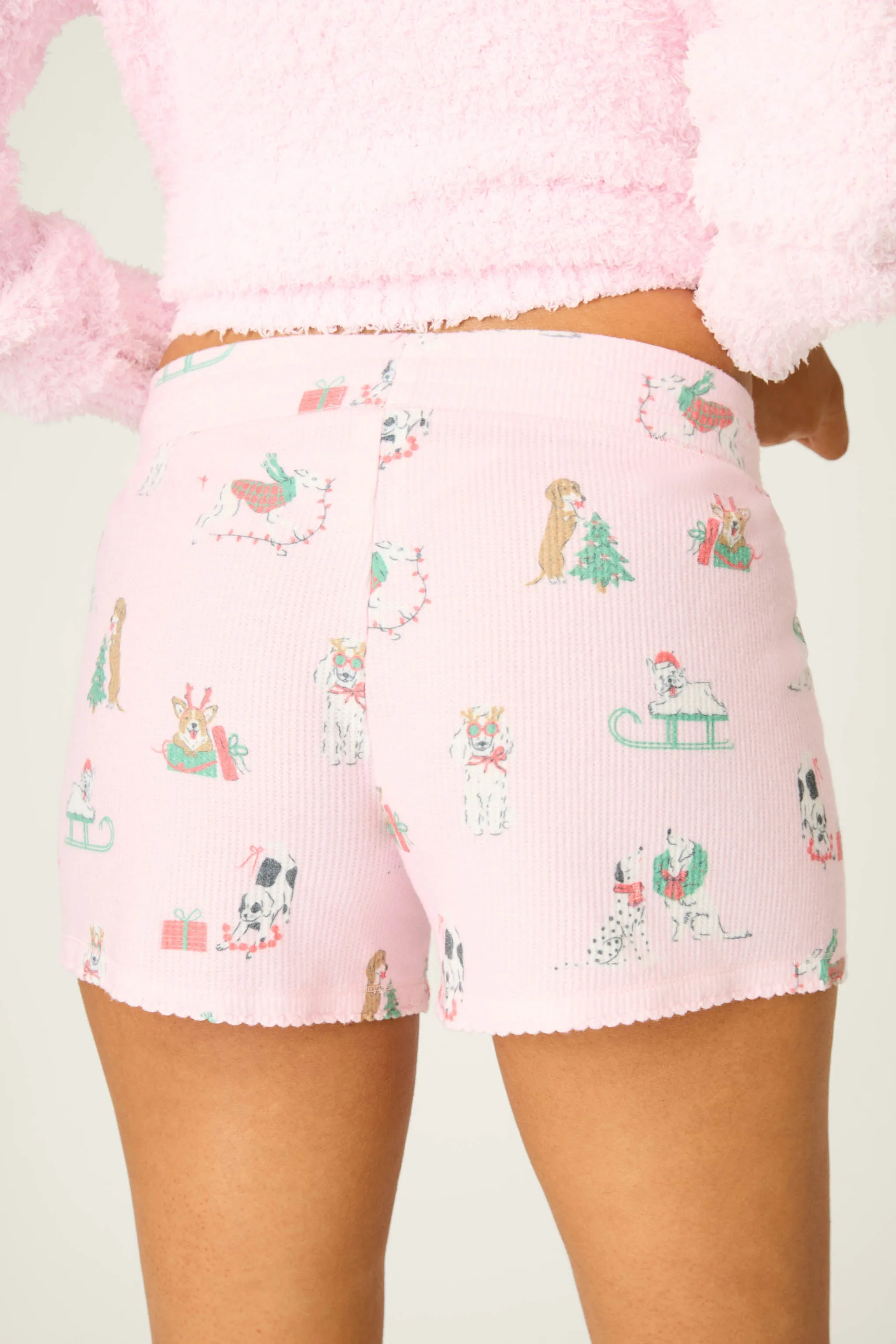 Peace & Pawlidays Dog Print Shorts sold by P.J. Salvage product image thumbnail 4