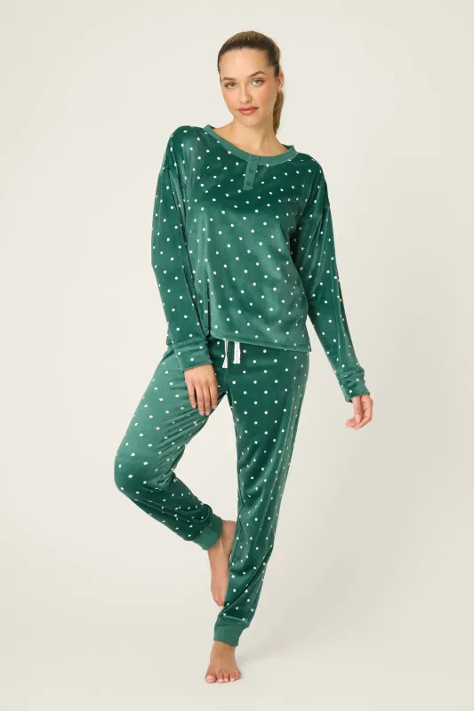 Let's Get Toasty Dot Print Pants Set sold by P.J. Salvage
