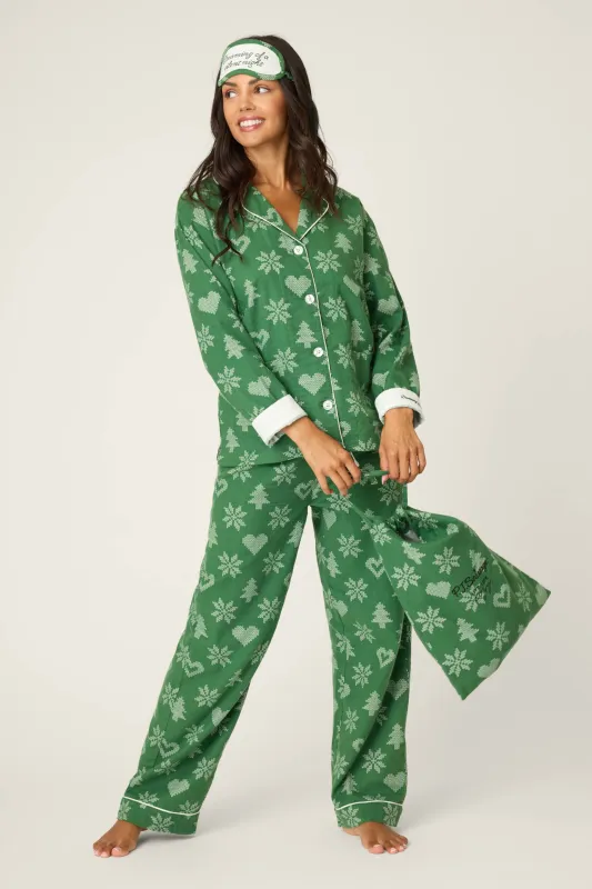 4-Piece Tree & Heart Print Flannel Gift Set sold by P.J. Salvage