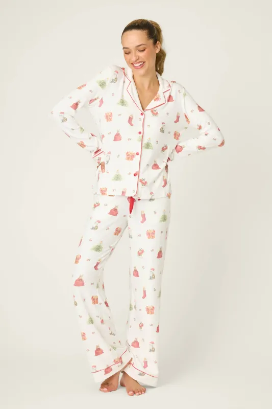 Feline Festive Cat Print PJ Set sold by P.J. Salvage