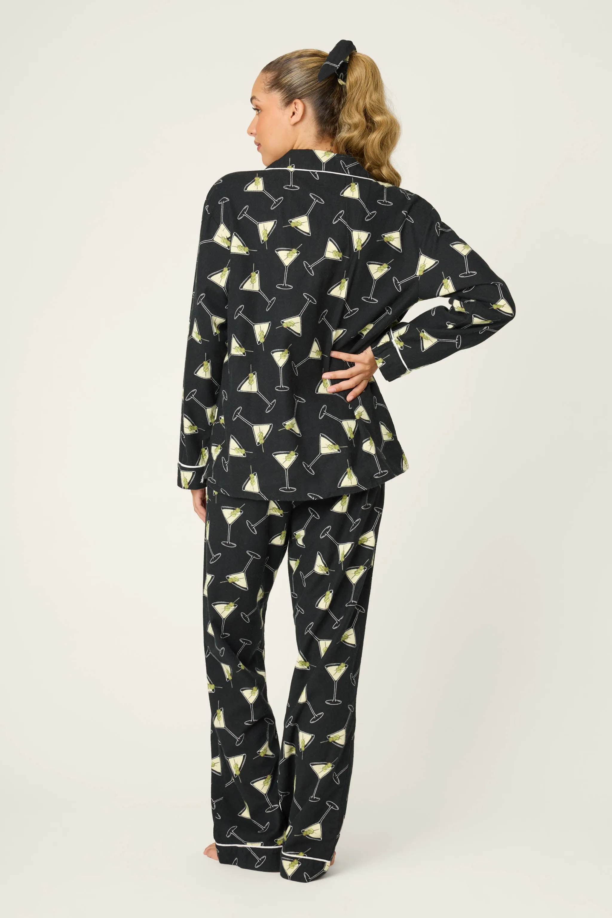 Merrier With A Martini 3-Piece Flannel PJ Set sold by P.J. Salvage product image thumbnail 4