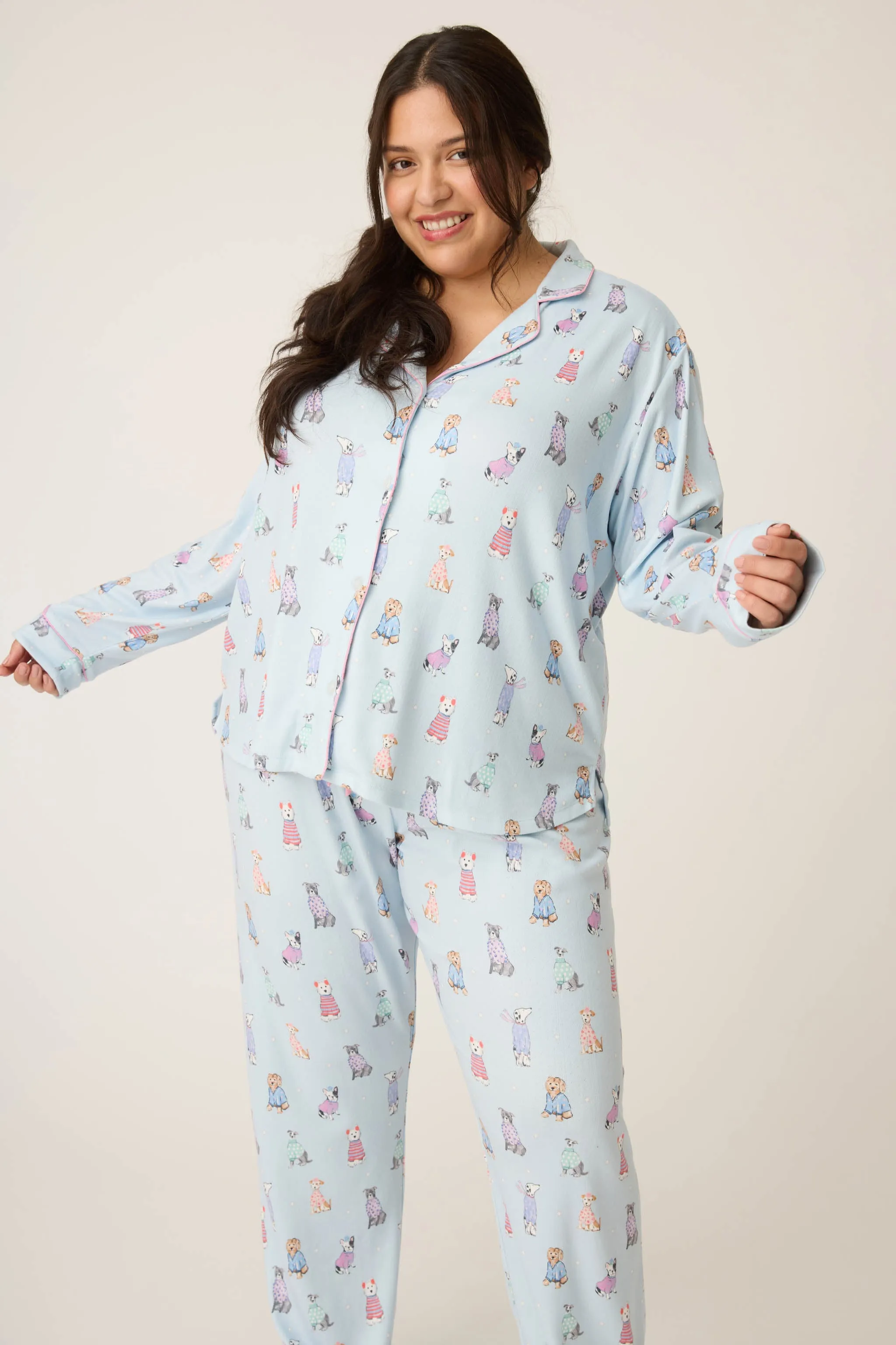Doggone Cold Dog Print Plus Size Pointelle PJ Set sold by P.J. Salvage product image thumbnail 5