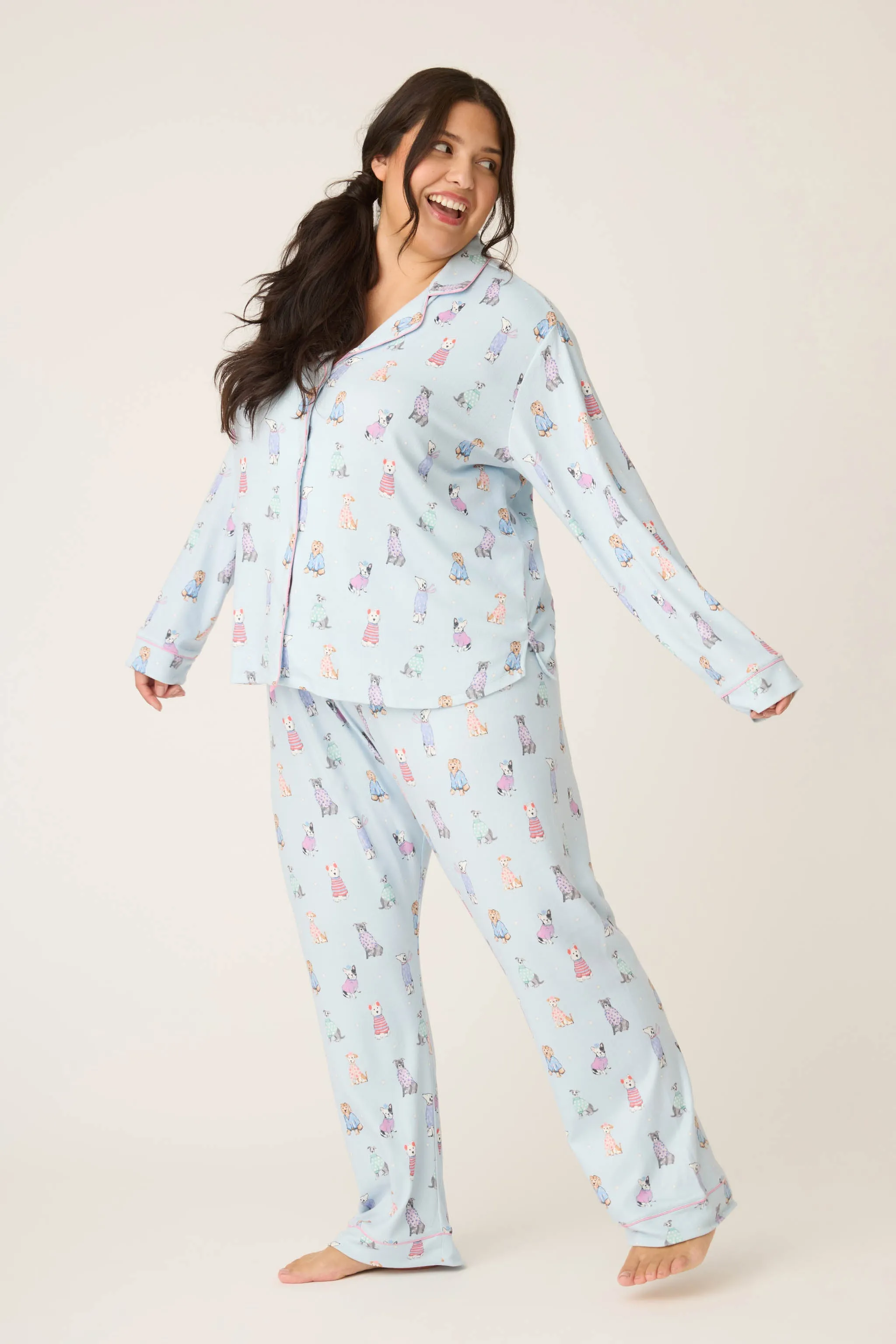 Doggone Cold Dog Print Plus Size Pointelle PJ Set sold by P.J. Salvage product image thumbnail 3