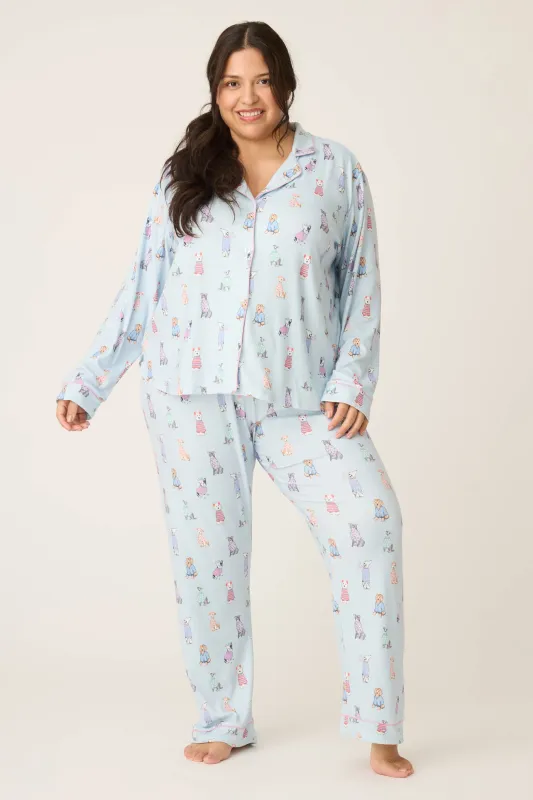 Doggone Cold Dog Print Plus Size Pointelle PJ Set sold by P.J. Salvage