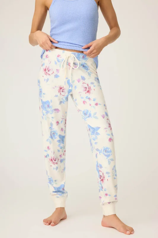 Rodeo Rose Floral Banded Pants made by P.J. Salvage