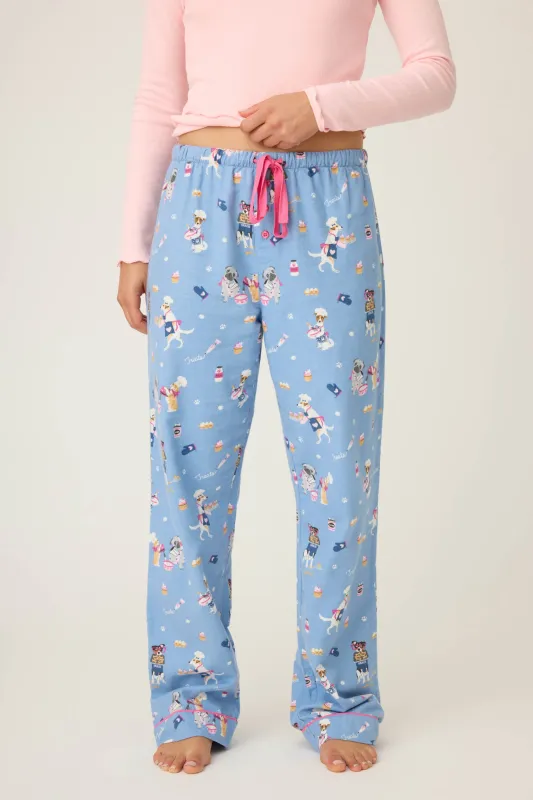 Baked Woof Love Dog Print Flannel Pants sold by P.J. Salvage