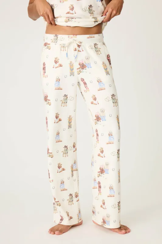 Ruff On The Range Dog Print Open Leg Pant sold by P.J. Salvage