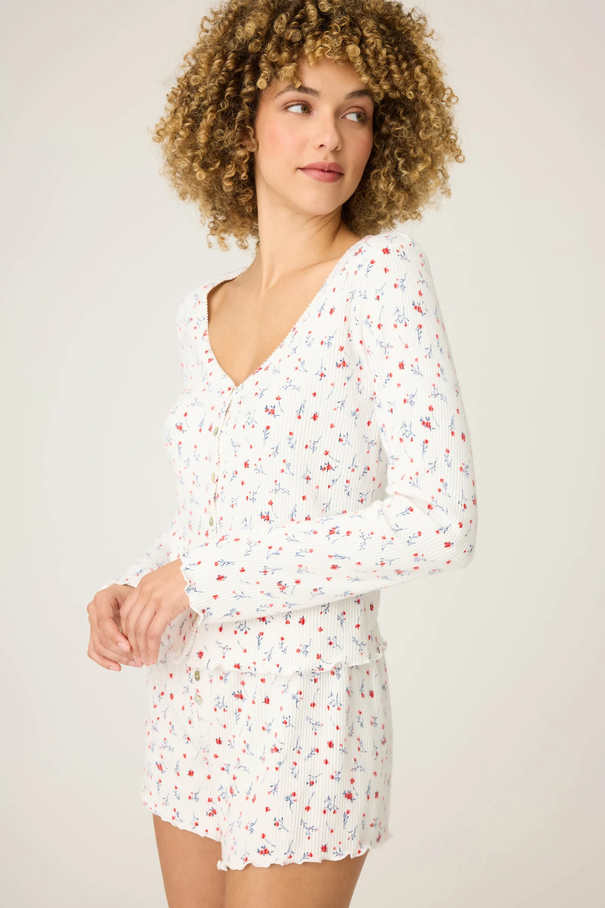 La Rose Ditsy Floral Print Cardigan sold by P.J. Salvage product image thumbnail 3