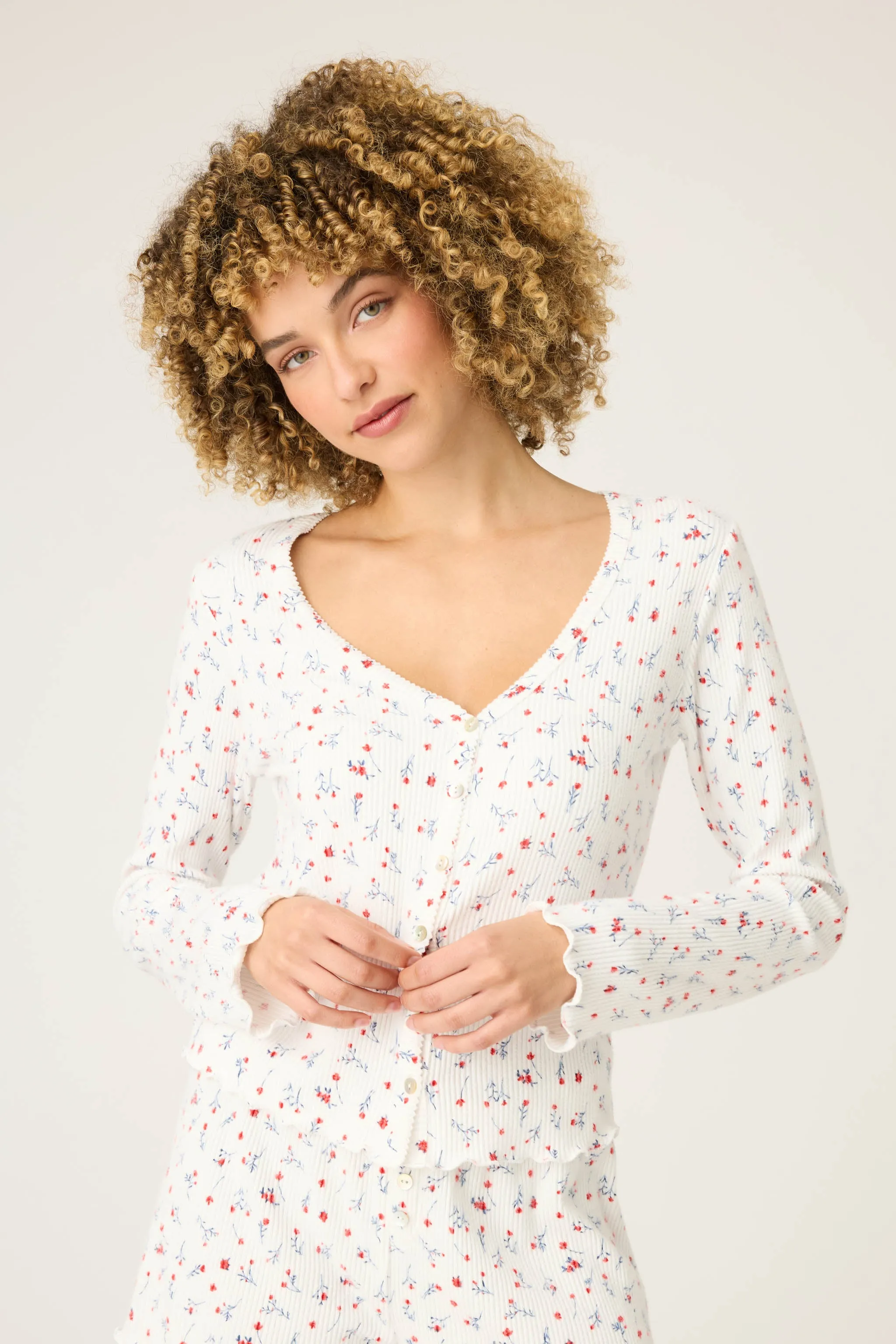 La Rose Ditsy Floral Print Cardigan sold by P.J. Salvage product image thumbnail 2