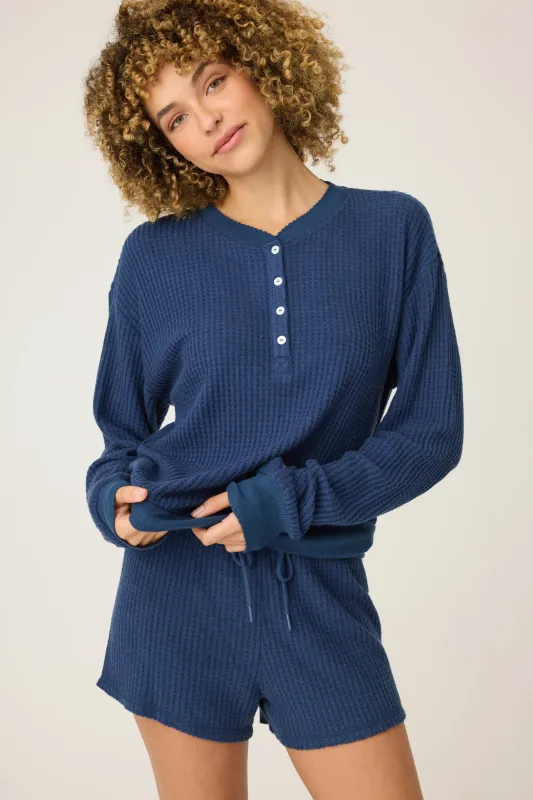 Morning Waffles Harbor Long Sleeve Top made by P.J. Salvage
