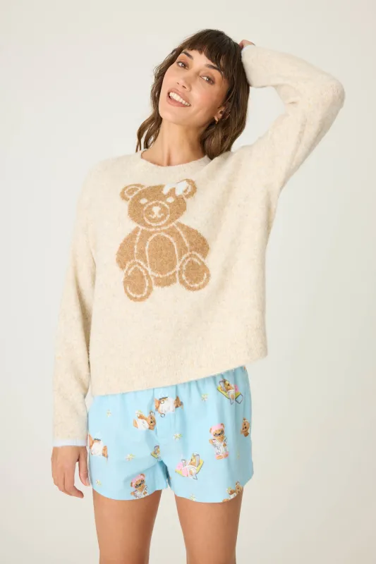 Teddy Bear Graphic Snuggle Sweater sold by P.J. Salvage