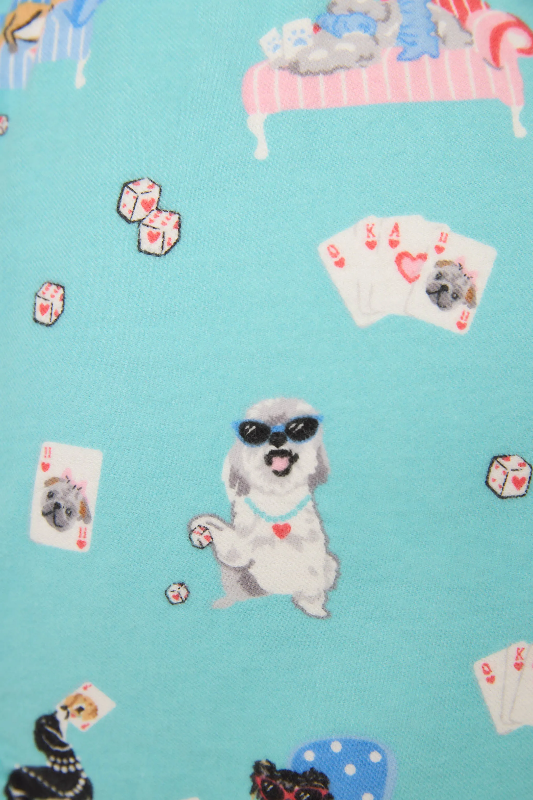 This Is How I Roll Dog Print Flannel Shorts sold by P.J. Salvage product image thumbnail 2