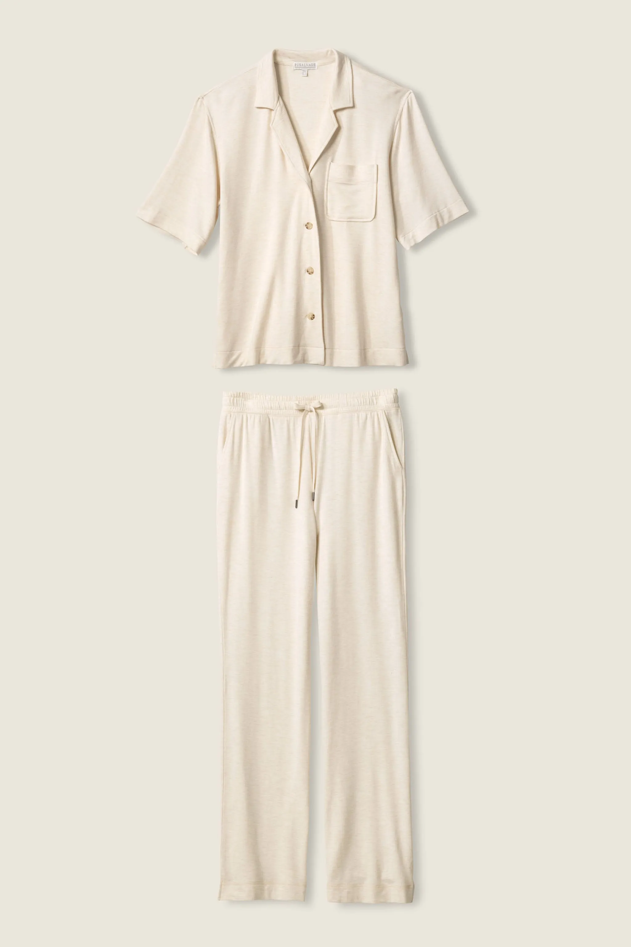 Jammie Essentials Long Oatmeal PJ Set sold by P.J. Salvage product image thumbnail 2