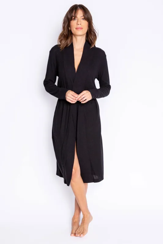 Textured Essentials Black Robe made by P.J. Salvage