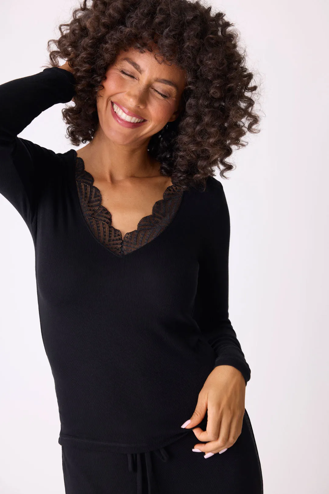 Lacey Basics Long Sleeve Top sold by P.J. Salvage
