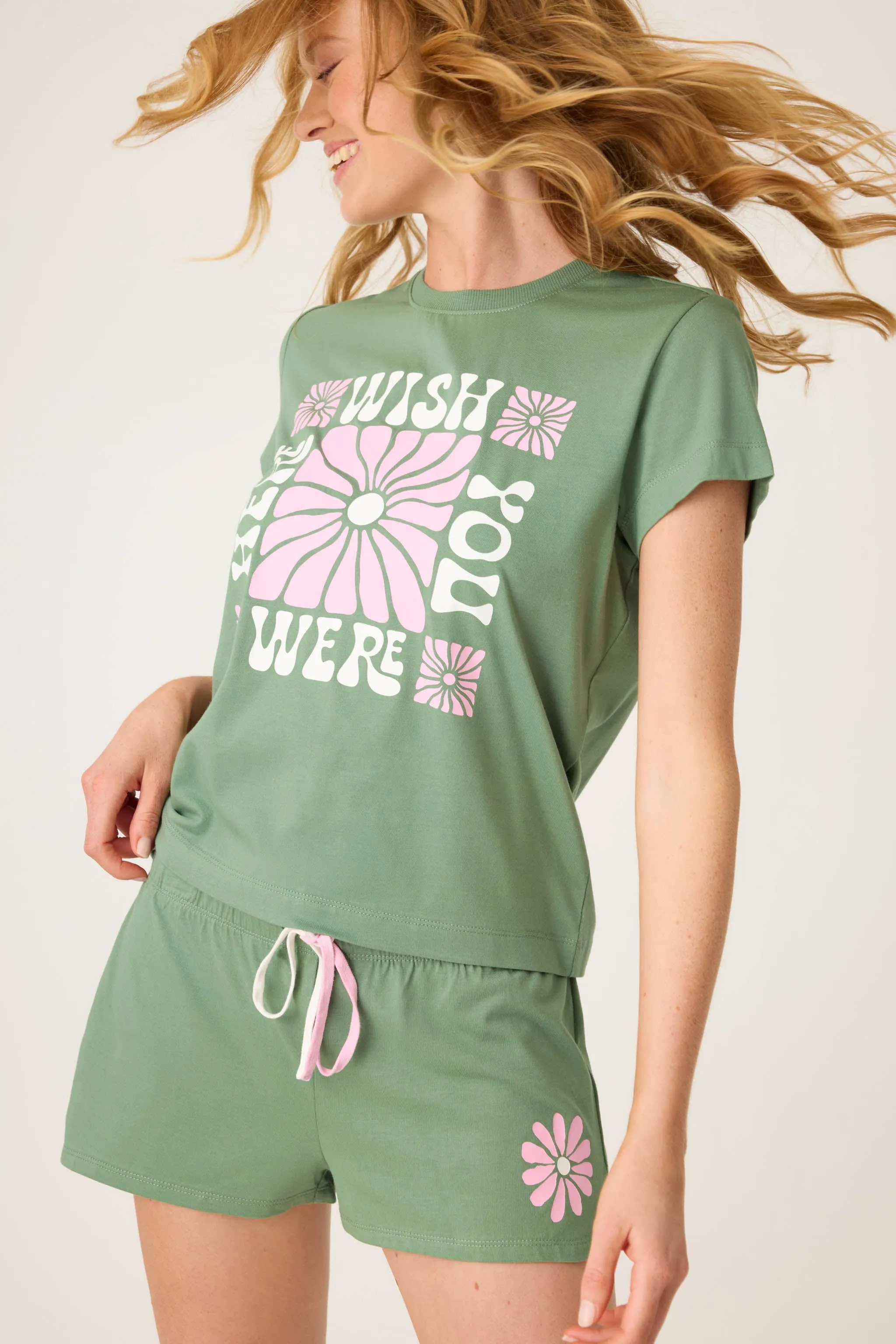Wish You Were Here Short Sleeve Loungewear Set sold by P.J. Salvage product image thumbnail 4