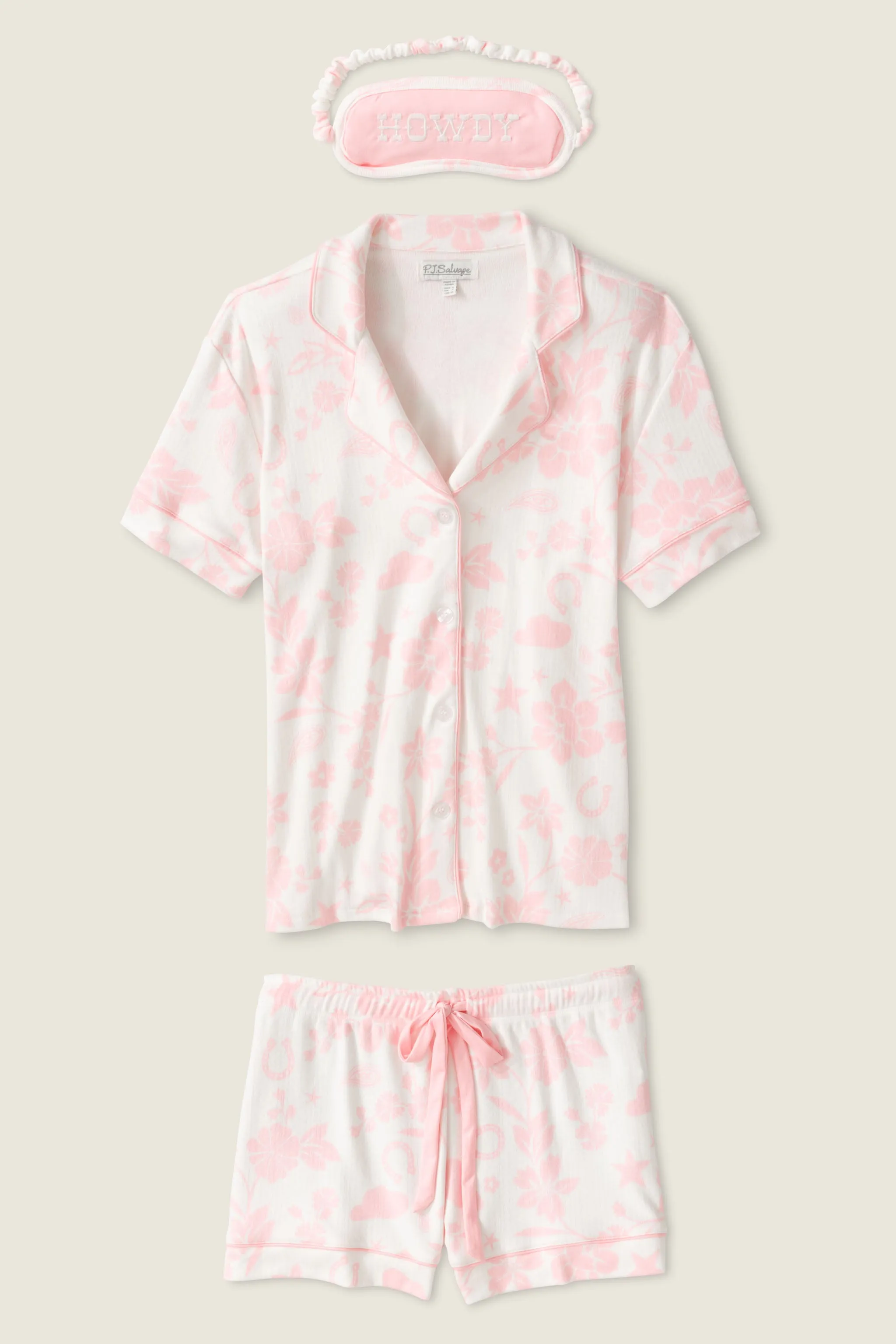 Wild Flower Western Print Pointelle 3-Piece Short Set sold by P.J. Salvage product image thumbnail 3