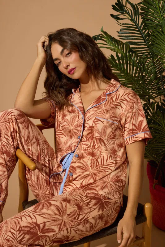 Whimsy Palm PJ Set sold by P.J. Salvage