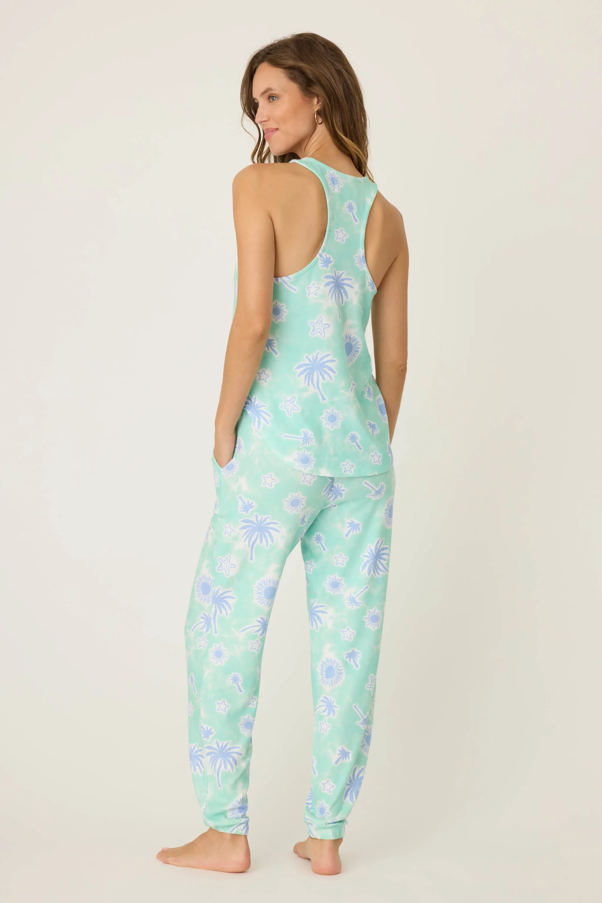 Vacay Vibes Palm Print Loungewear Set sold by P.J. Salvage product image thumbnail 2