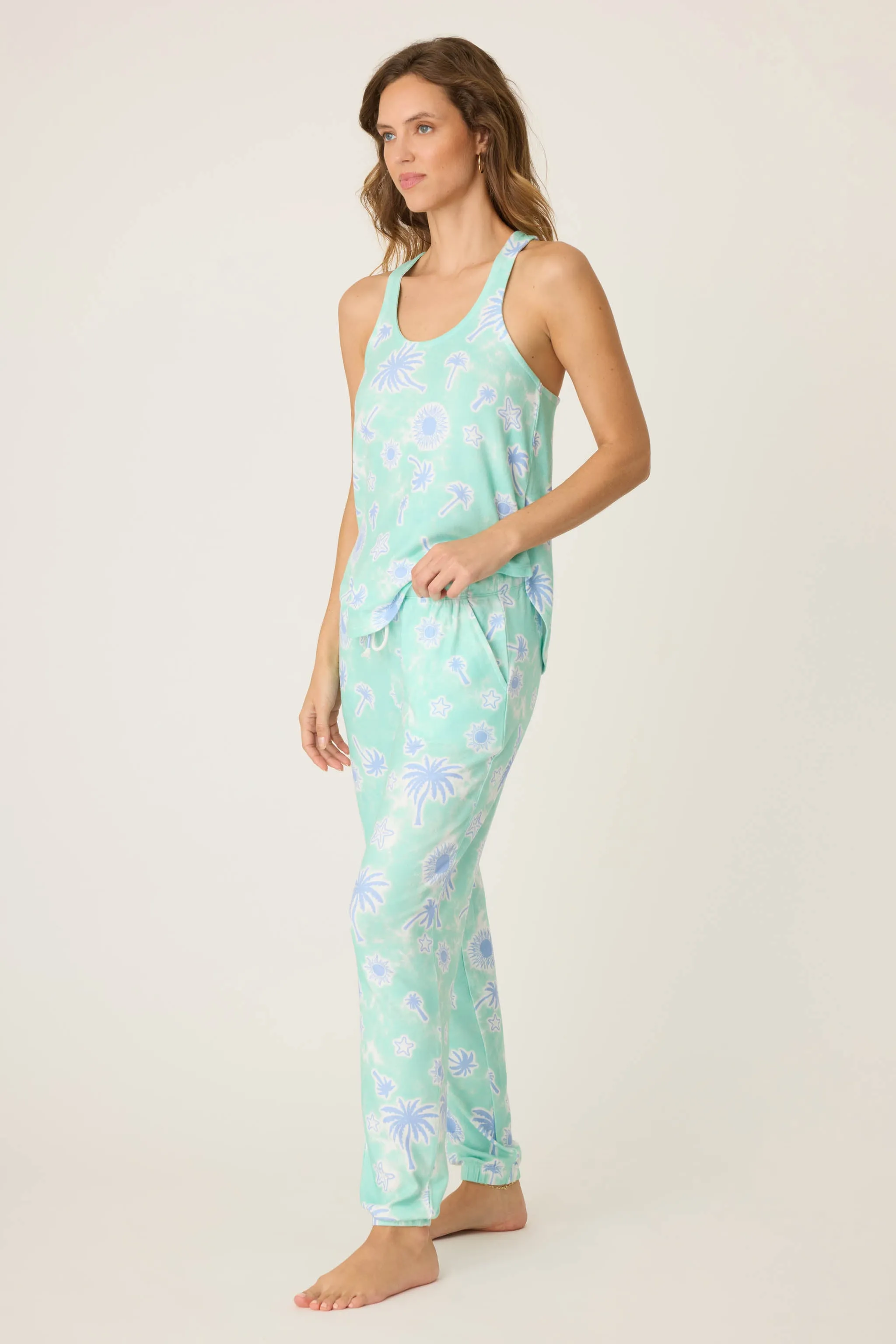 Vacay Vibes Palm Print Loungewear Set sold by P.J. Salvage product image thumbnail 5