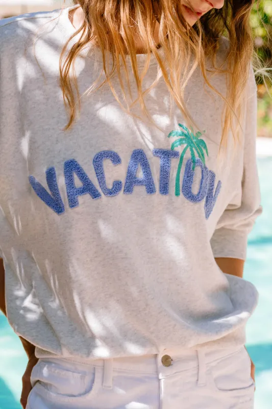 Vacay Vibes "Vacation" Long Sleeve Sweatshirt sold by P.J. Salvage