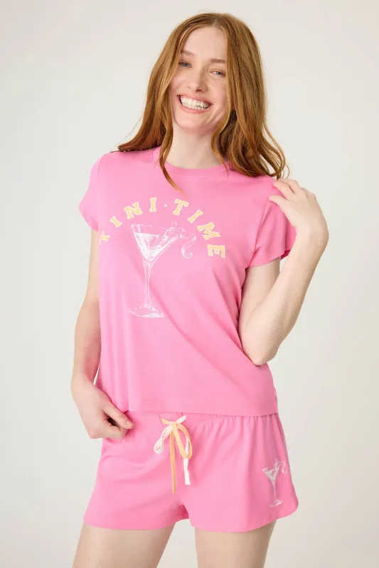 Tini Time Graphic Short Sleeve Loungewear Set sold by P.J. Salvage