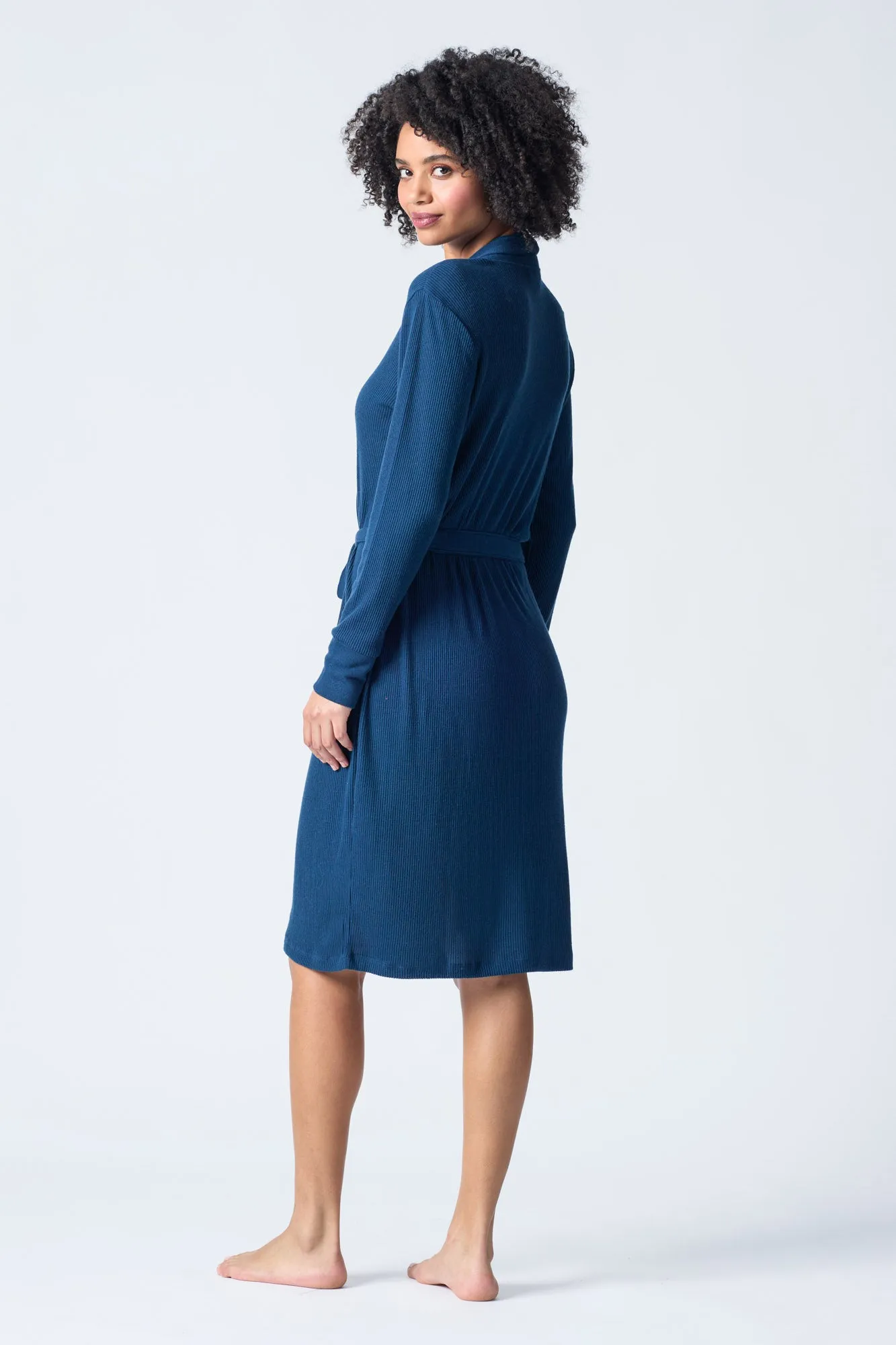 Textured Essentials Navy Robe sold by P.J. Salvage product image thumbnail 3