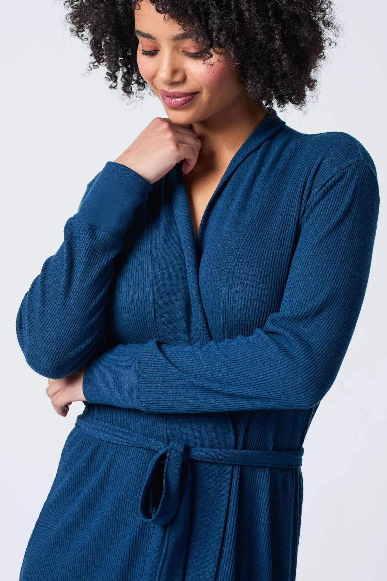 Textured Essentials Navy Robe sold by P.J. Salvage product image thumbnail 2