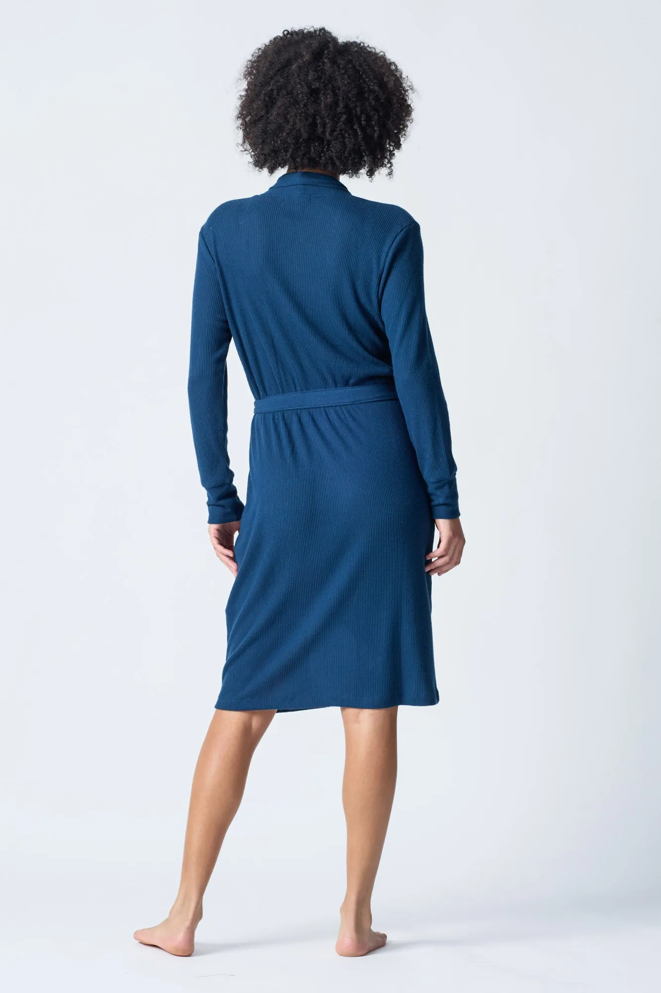 Textured Essentials Navy Robe sold by P.J. Salvage product image thumbnail 5